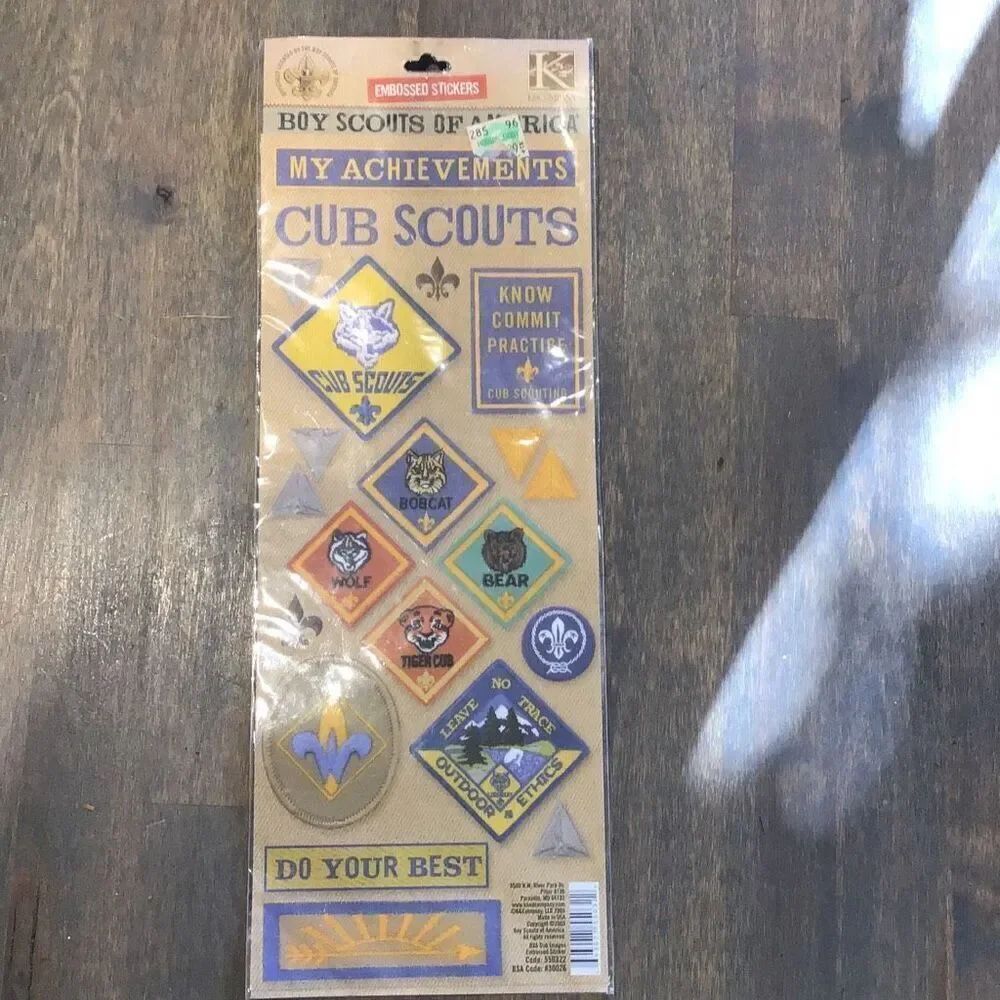 Two packs of vintage Boy Scout of America that book bag stickers